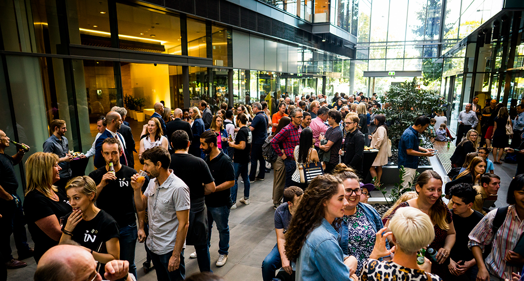 people at First Wednesday Connect