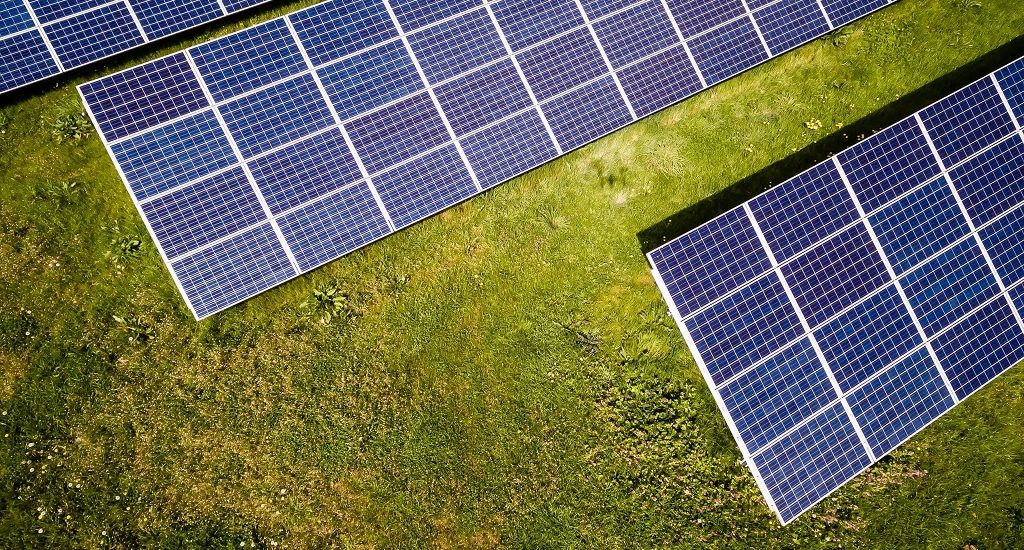 stock image of solar panels