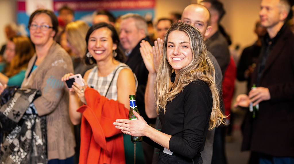 people at First Wednesday Connect