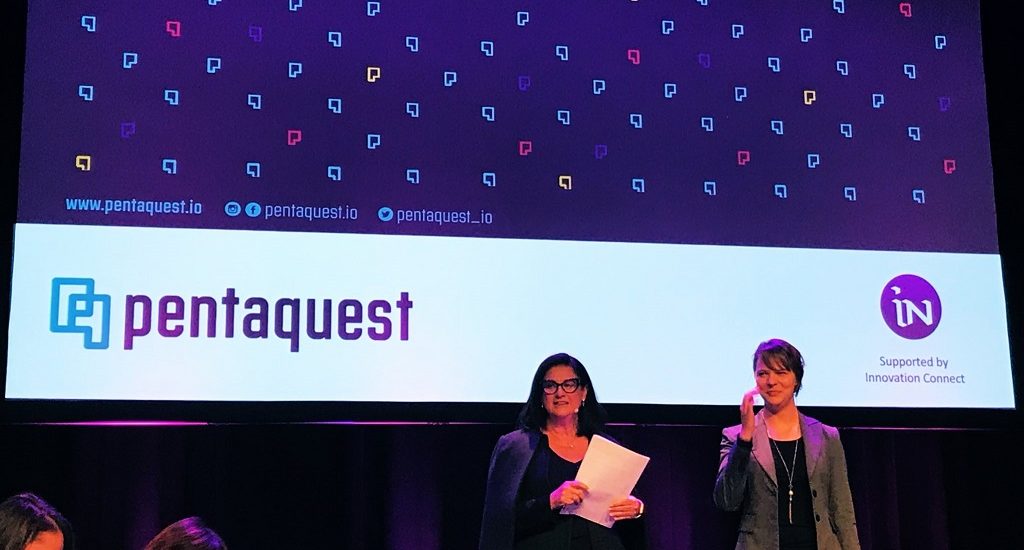 Pentaquest pitching at the Austalian Woman In Tech pitching event.