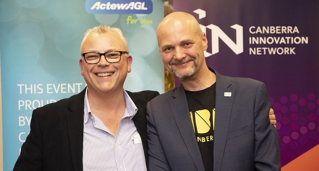 Petr Adamek, CEO of CBRIN, with Michael Costello, CEO of ActewAGL