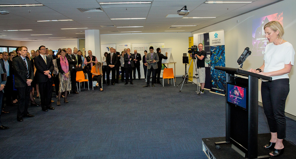 Chief Minister Katy Gallagher launching the Canberra Innovation Network