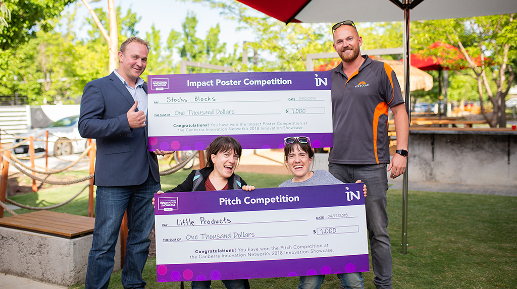 Winners of the poster, and pitching competition at the 2018 Innovation Showcase