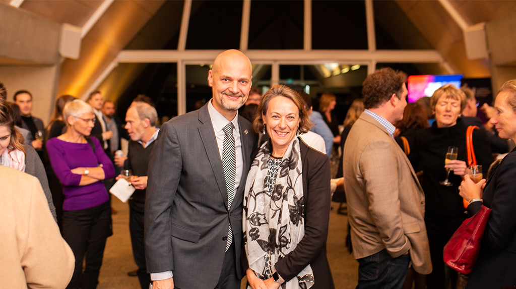 People at the farewell event for Tony Henshaw