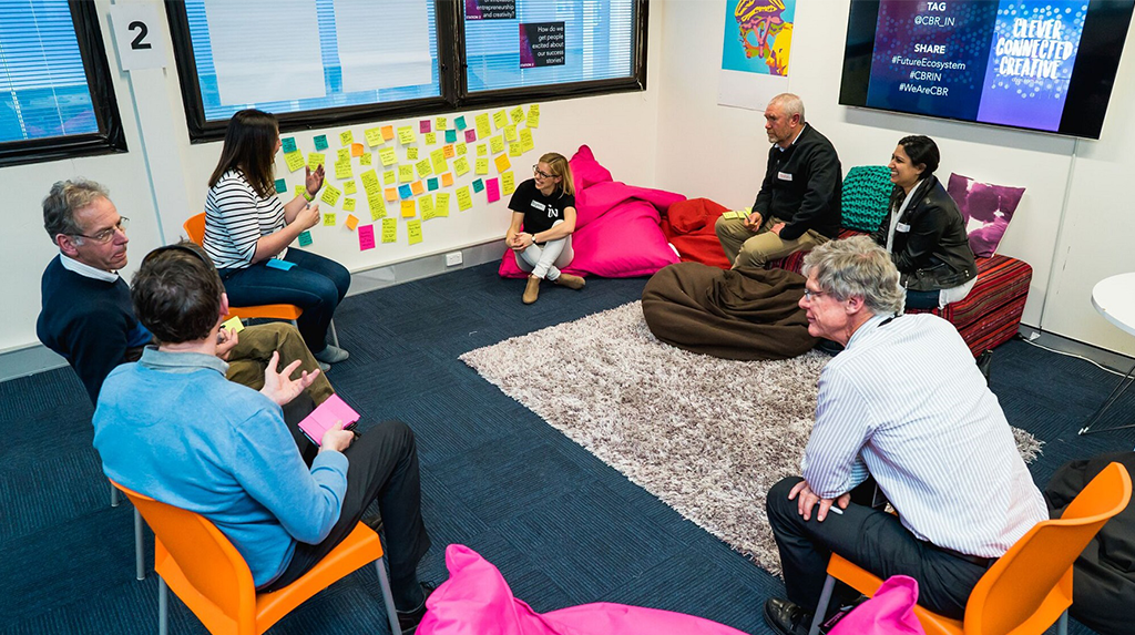 A workshop being run by the Canberra Innovation Network