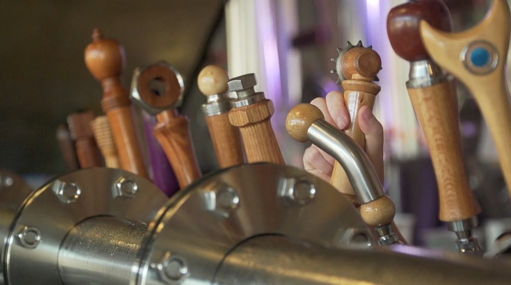 BentSpoke Brewing beer taps at their brewhouse