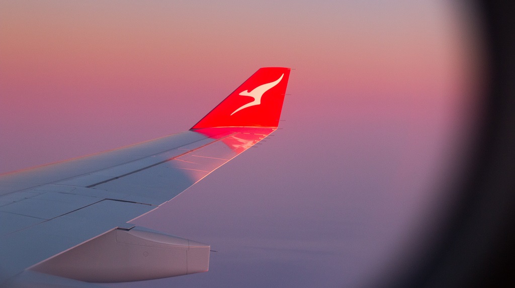 View from plane window
