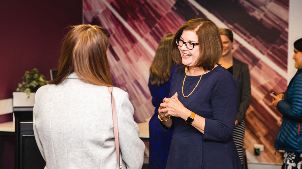 Anne-Marie talking to Entreprenrus at Canberra Innovation Network Event