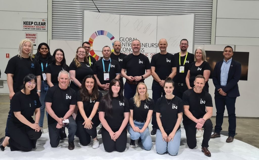 CBRIN Team with the ACT Chief Minister and others at the Global Entrepreneur Congress in Melbourne, September 2023.
