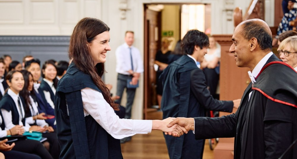 Rebecca Keeley as she graduates from completing an MBA at Oxford