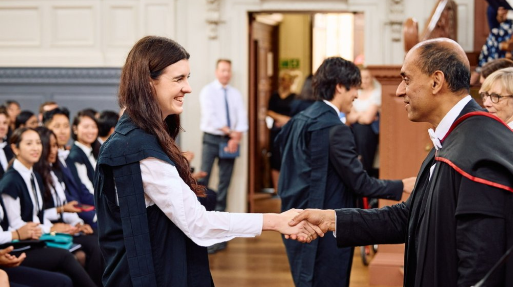 Rebecca Keeley as she graduates from completing an MBA at Oxford